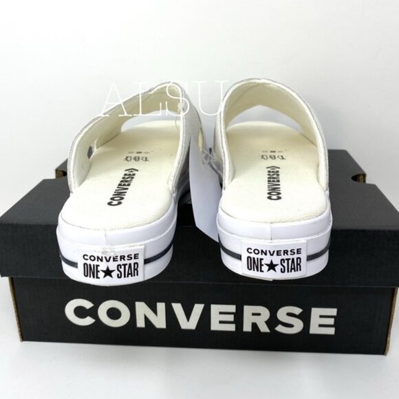 🔥HOT SALE🔥 Converse One Star Womens Size Sandal Slip Suede Egret 564144C - Picture 5 of 7